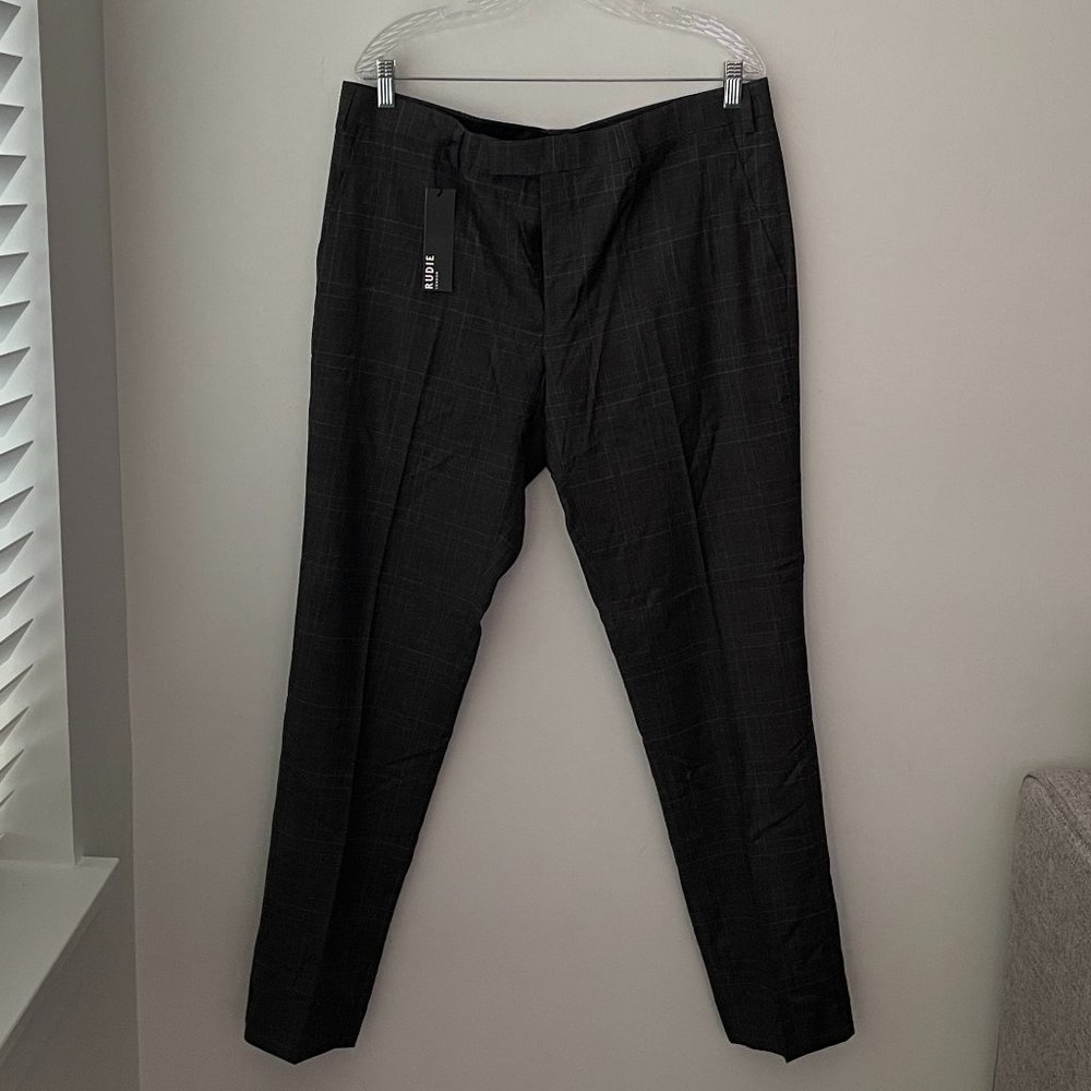Rudie Gray Check Skinny Fit Trousers